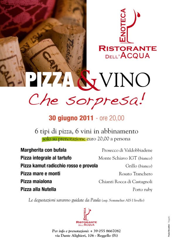 Evento degustazione "Pizza & Vino" (locandina)