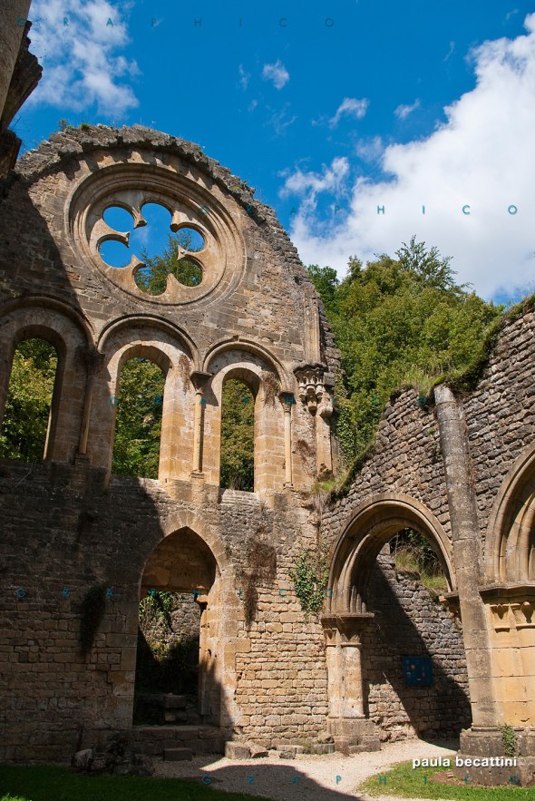Abbazia di Orval: rosone del transetto settentrionale
