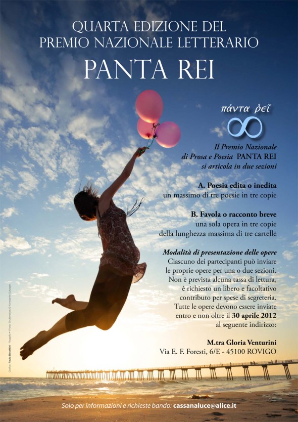 Quarta Edizione del Premio Nazionale Letterario Panta Rei Quarta Edizione del Premio Nazionale Letterario Panta Rei