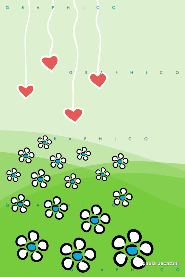 Campo di fiori e cuori pendenti Campo di fiori e cuori pendenti