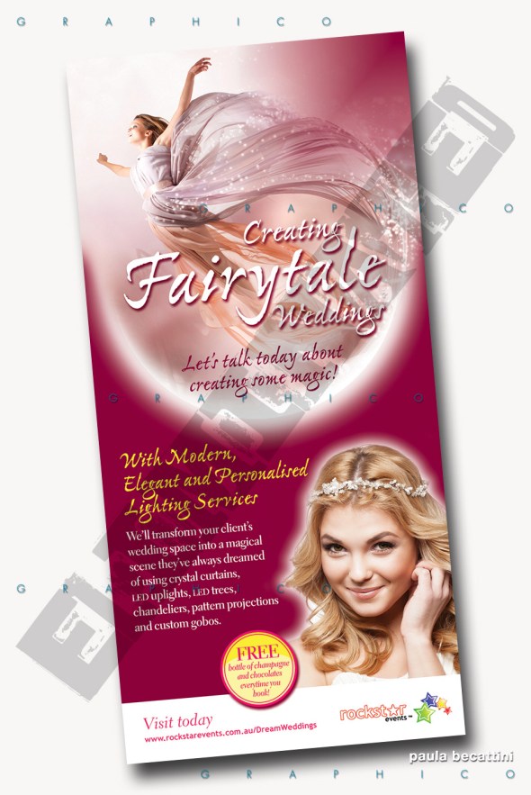 Postcard wanted for wedding lighting company