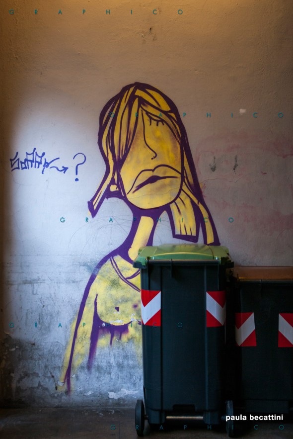 Padova: murale al tramonto