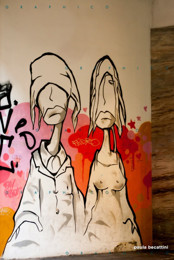 Padova: murale al tramonto